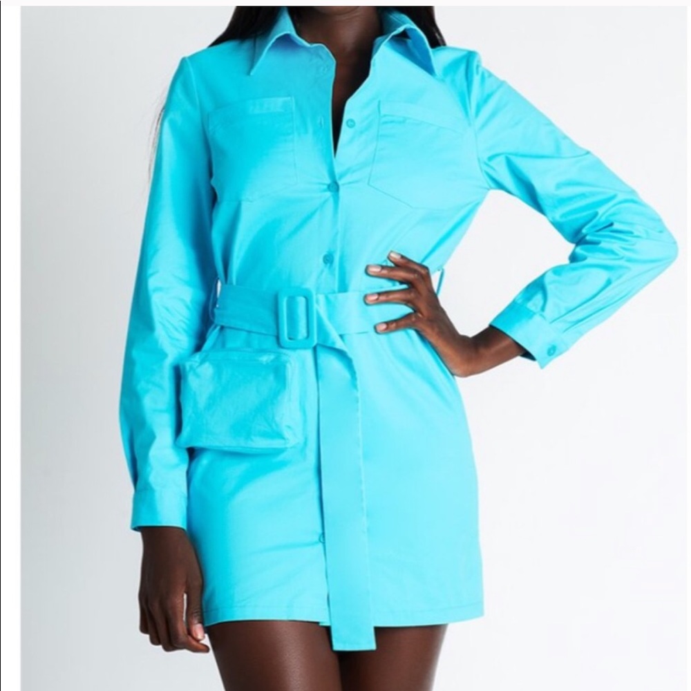 Light blue utility dress
